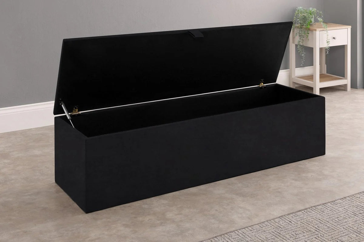 Plush velvet ottoman box