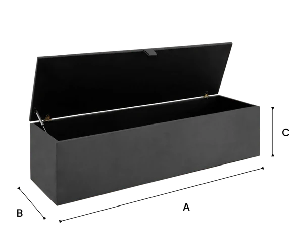 Plush velvet ottoman box