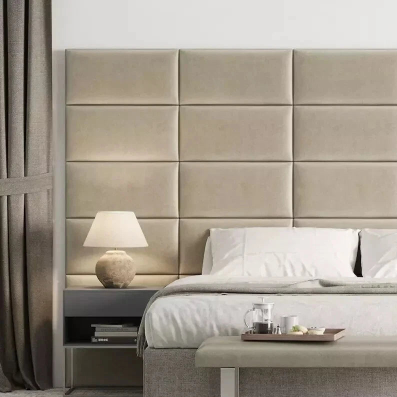 Wall panels upholstered velvet 60cm x 40cm- pack of 4
